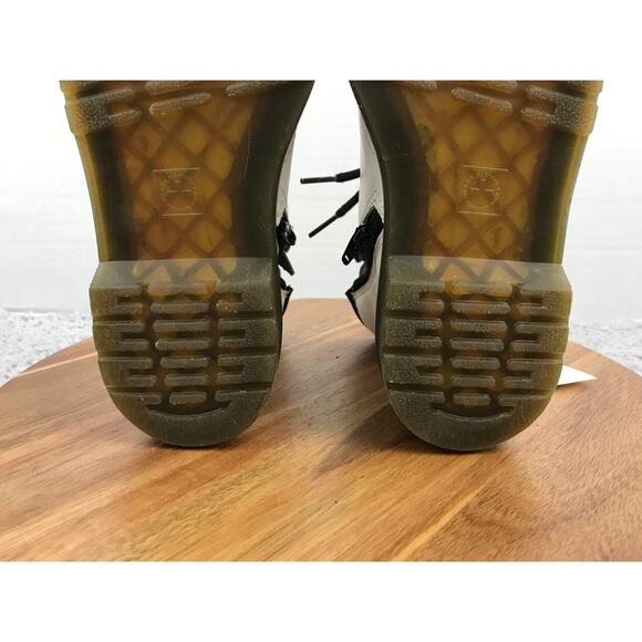 Dr. Martens 1460 J White Lace Up Casual Lifestyle Daily Y2K Combat Boots Kids 2 - Picture 11 of 13